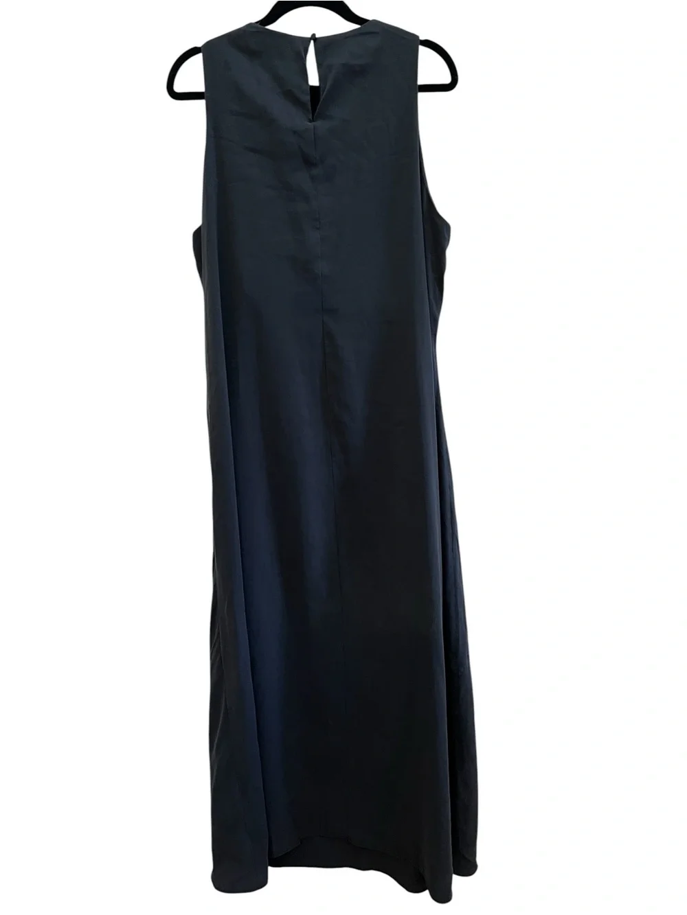 Abercrombie & Fitch Slate Black Draped Maxi Dress XL Quiet Luxury Clean Girl